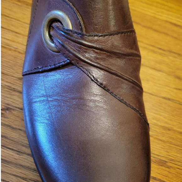 Clarks Bendables Wish Trance‎ Brown Leather Booties Cottage Core Office Size 8M - Picture 3 of 8
